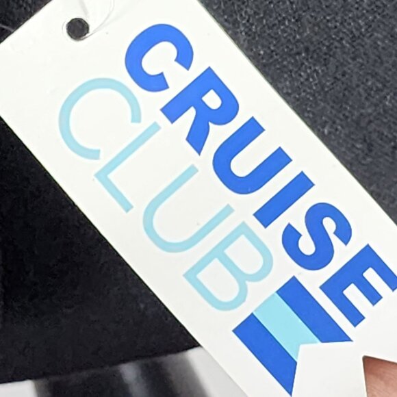 Cruise Club Dark Navy PVC Poly Gold Hardware Baby Satchel Clasp Cross Body Purse - Picture 8 of 16